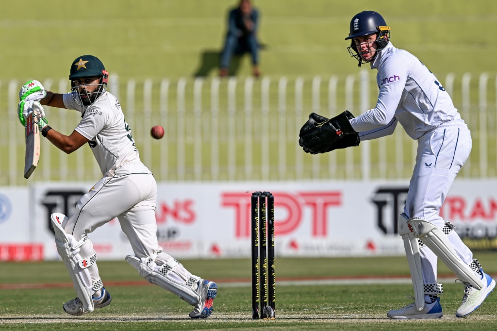 England reeling at 24-3 after gritty Shakeel century