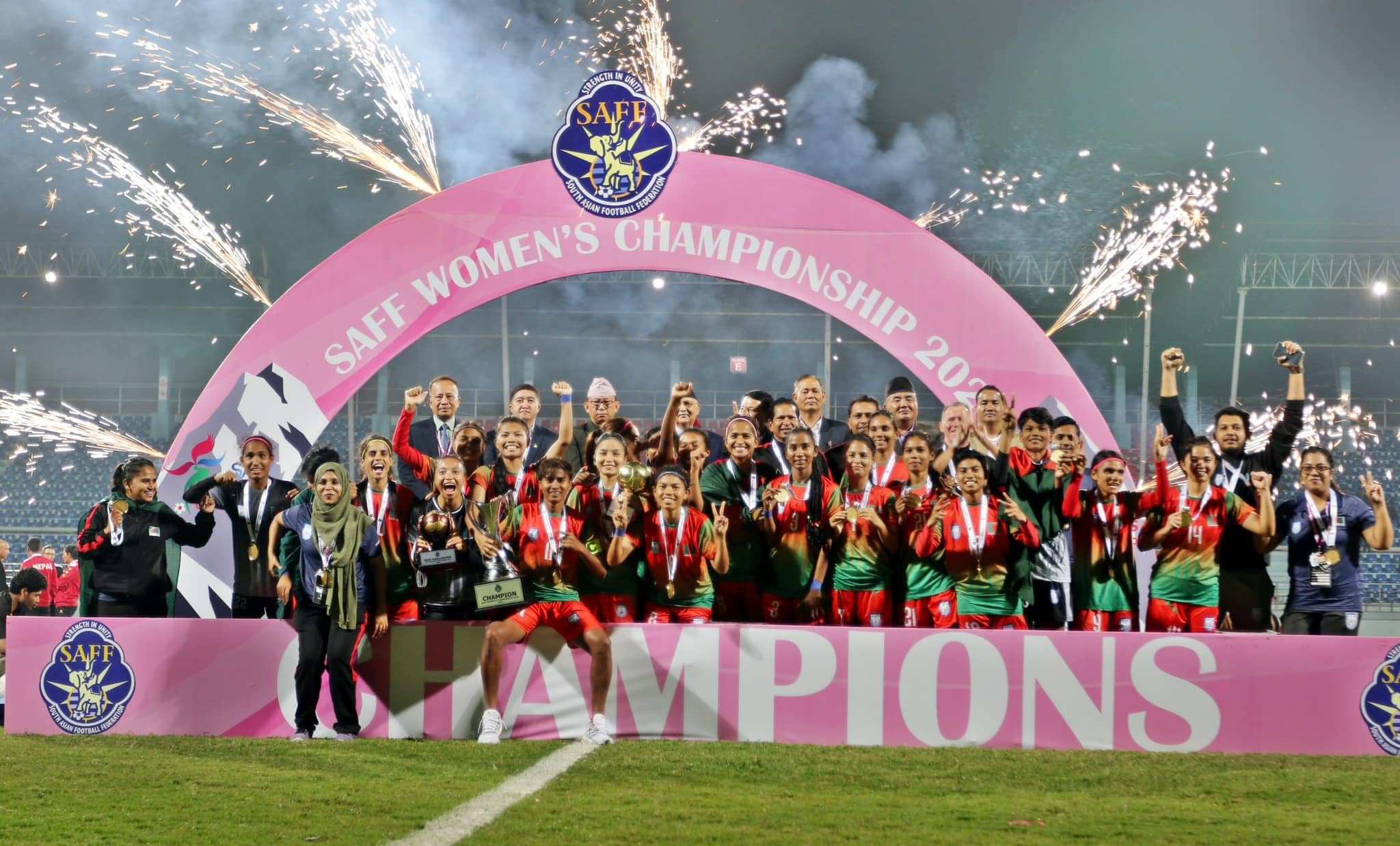 BCB announces reward for SAFF Championship-winning women’s football team