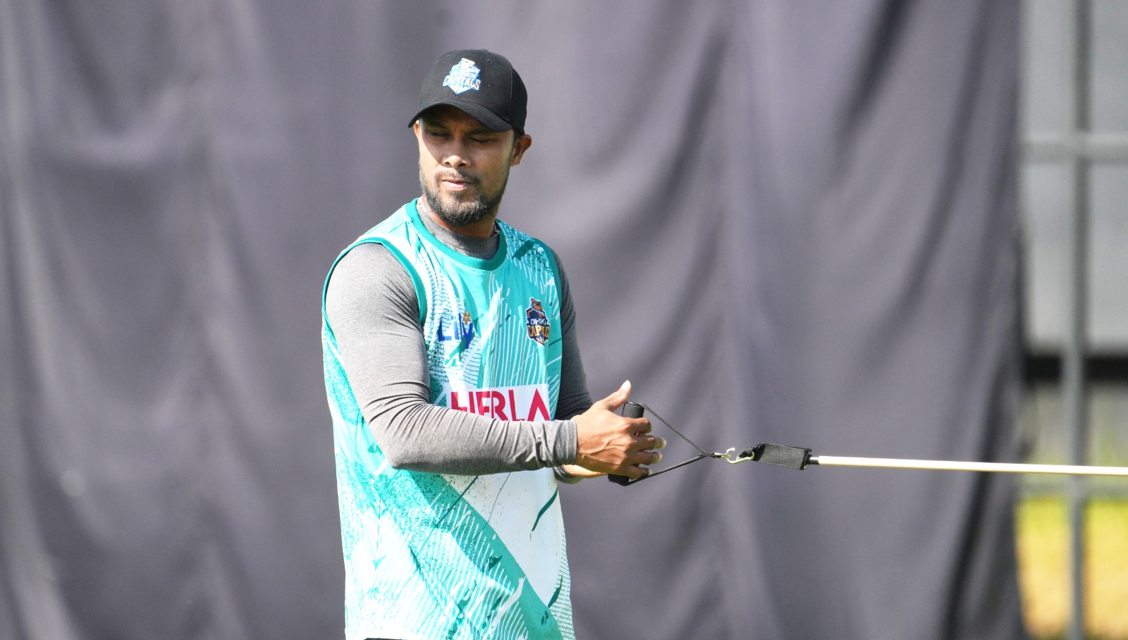 Sabbir Rahman during Dhaka Capital's practice, DC