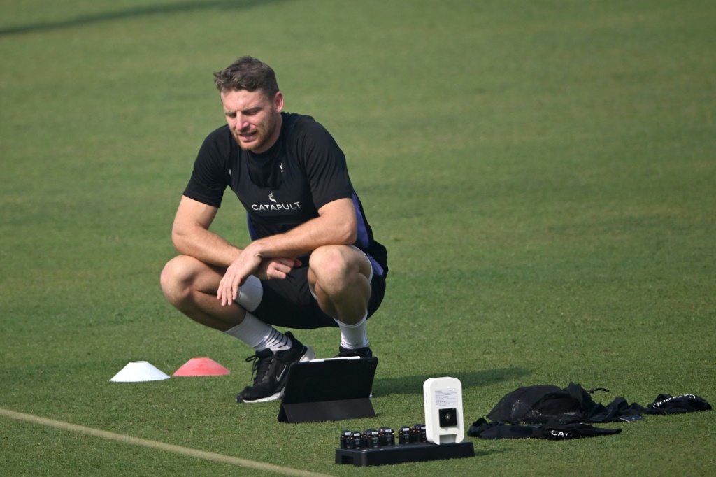 England captain Jos Buttler at a practice session in Kolkata, AFP