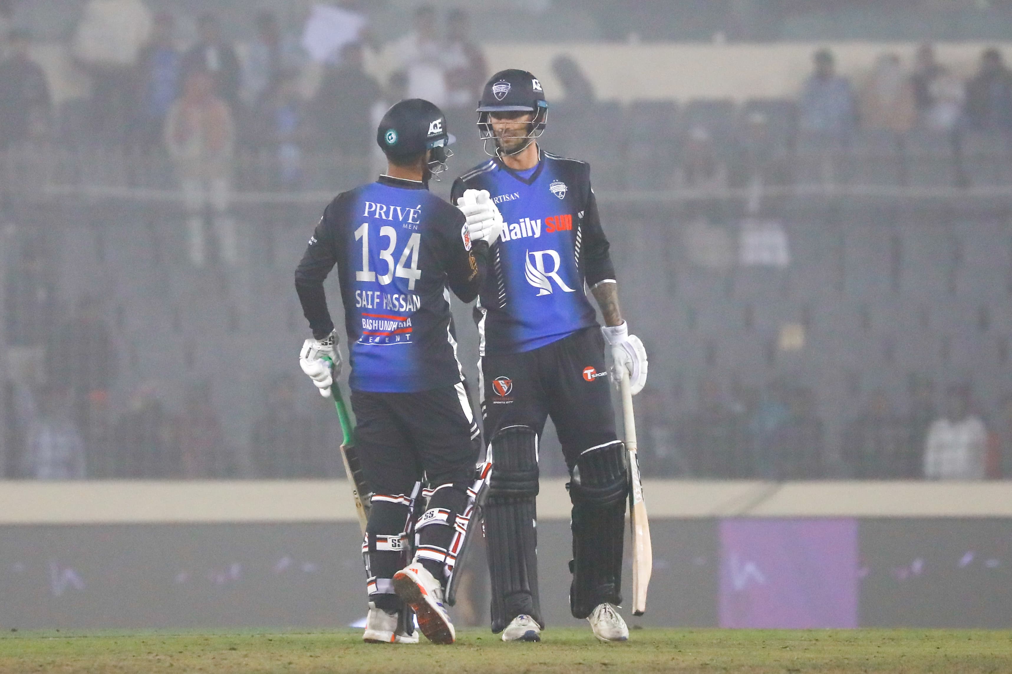 Saif Hasan and Alex Hales made hundred runs partnership for Rangpur, Cricfrenzy