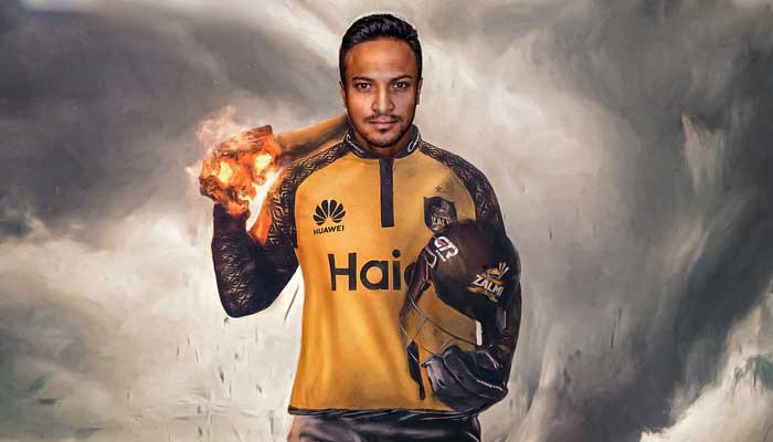 Shakib played for Peshawar Zalmi in 2023