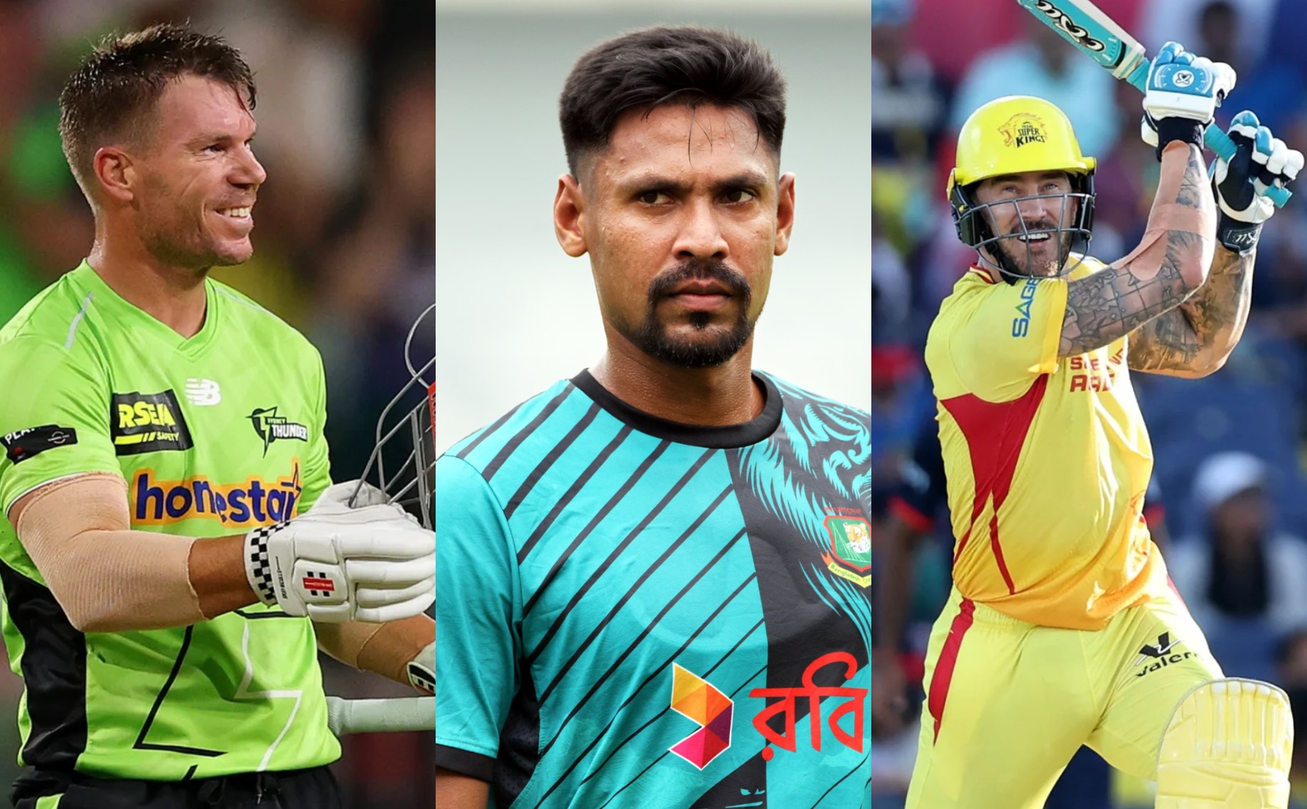 পিএসএলের নিলামে মুস্তাফিজ, আছেন ওয়ার্নার-ডু প্লেসিরাও