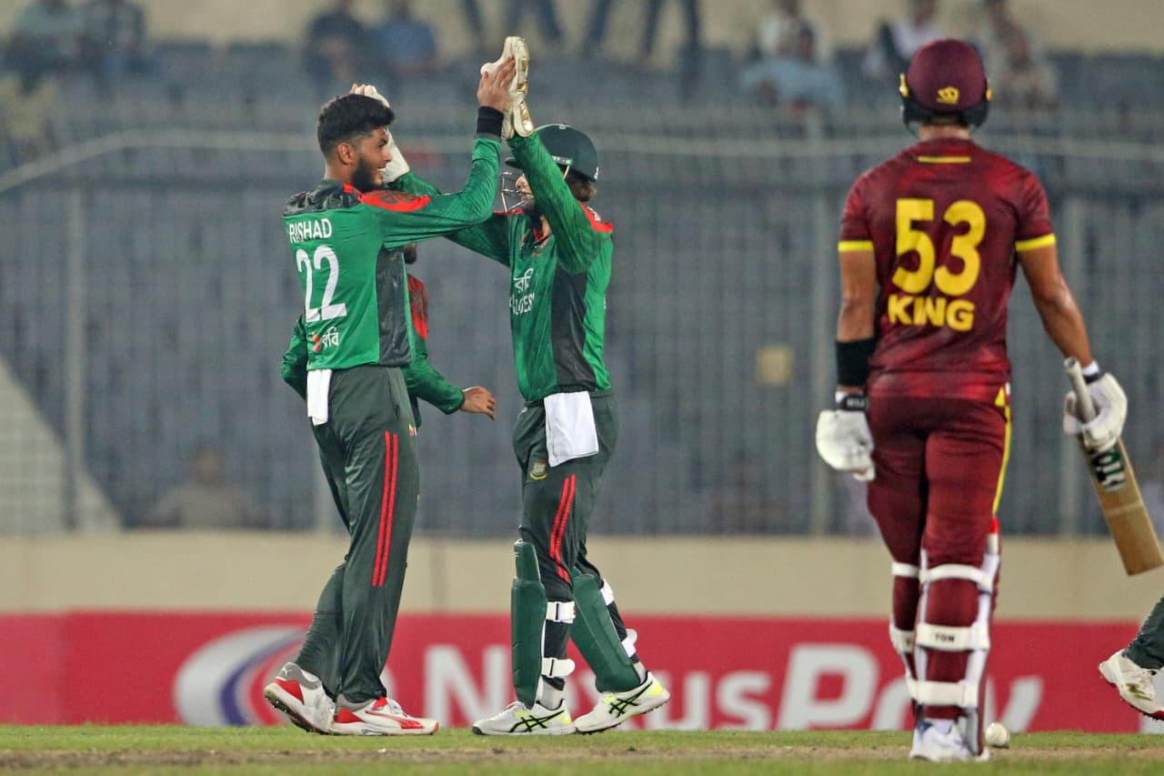 Rishad’s six wickets wrecks West Indies in Mirpur