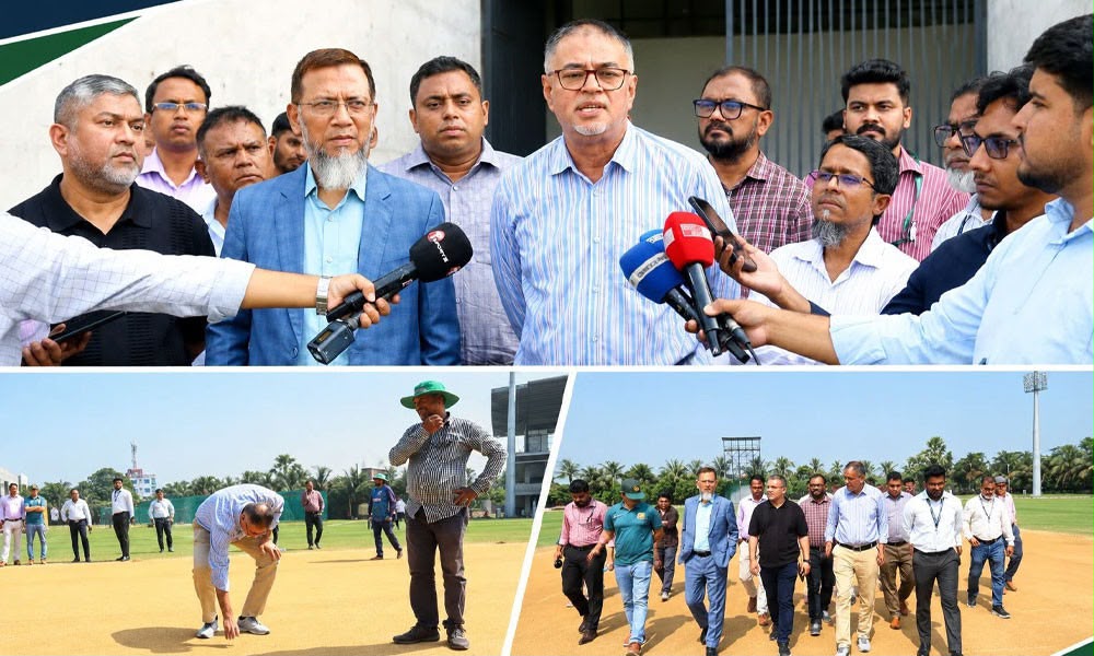আনভীর ক্রিকেট স্টেডিয়াম দেখে সন্তুষ্ট বিসিবির প্রতিনিধি দল