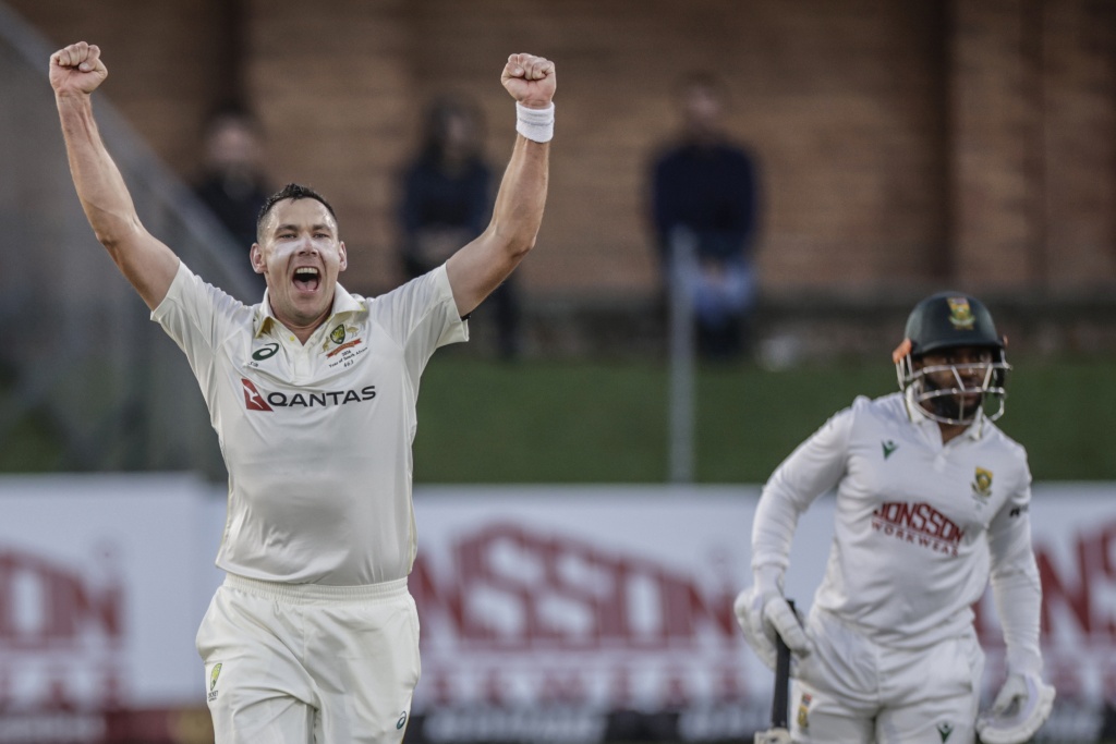 Australia's Scott Boland has four wickets so far in the second Test against South Africa