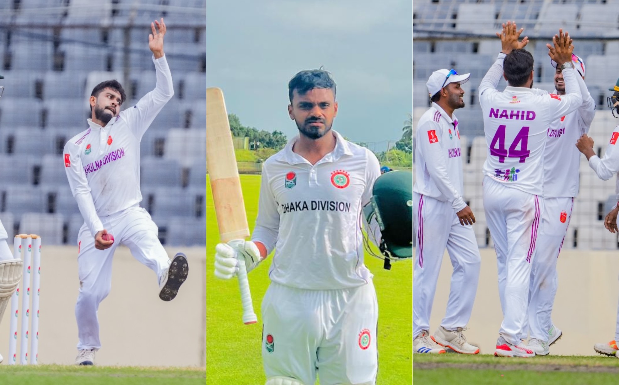 অঙ্কনের সেঞ্চুরি, মিরাজ-নাহিদুলের ৮ উইকেট