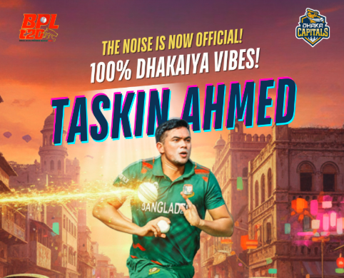 Dhaka reveals Taskin Ahmed as Capitals’ player