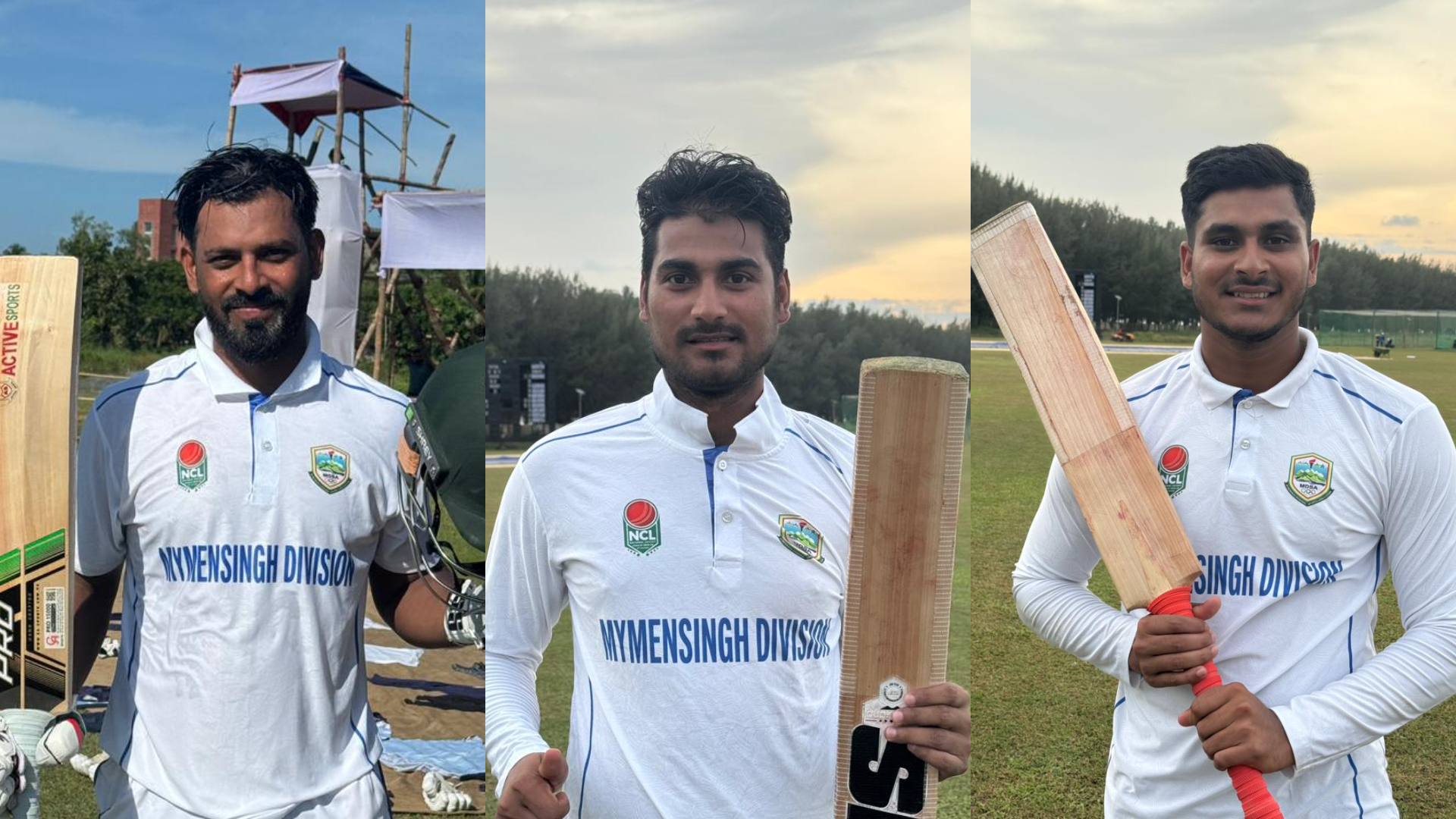 তিন সেঞ্চুরিতে ময়মনসিংহের রানপাহাড়, মুমিনুলের ৮ রানের আক্ষেপ