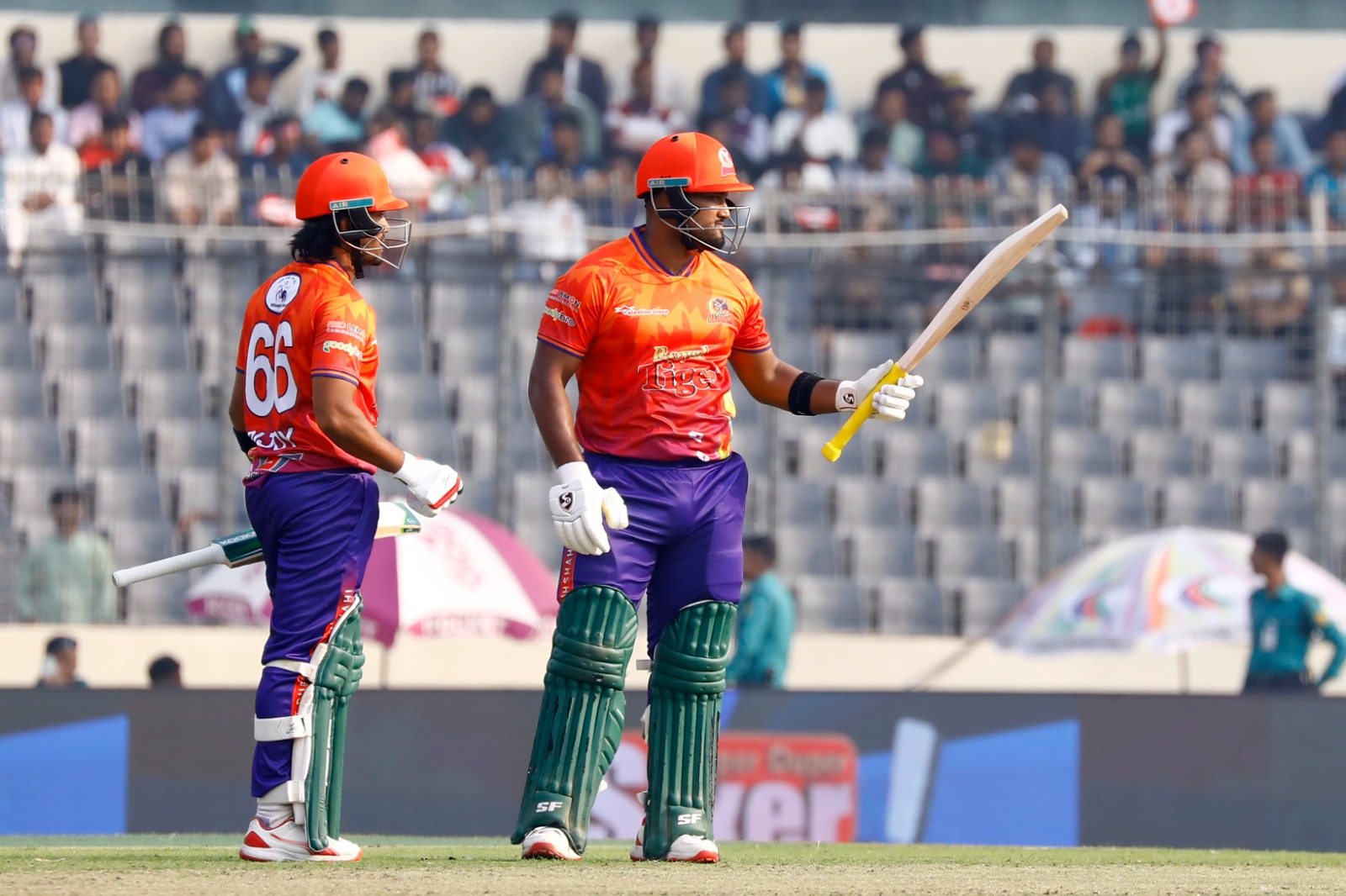 Rajshahi's Anamul Haque and Yasir Ali Rabbi during their innings. Cricfrenzy