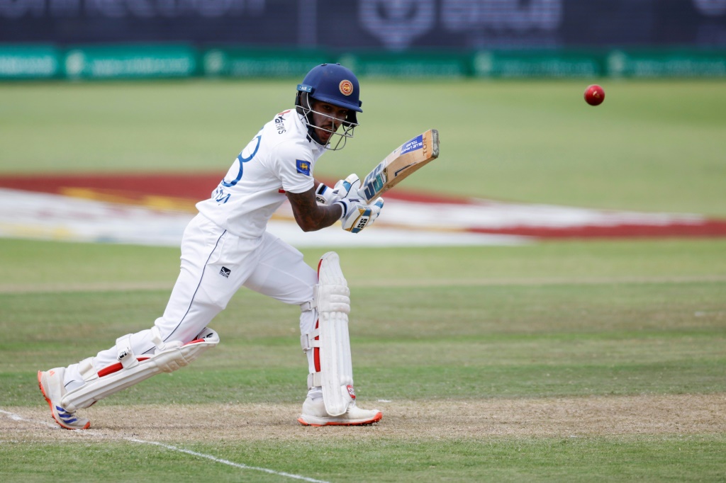 Sri Lanka's Pathum Nissanka on the attack against South Africa, AFP