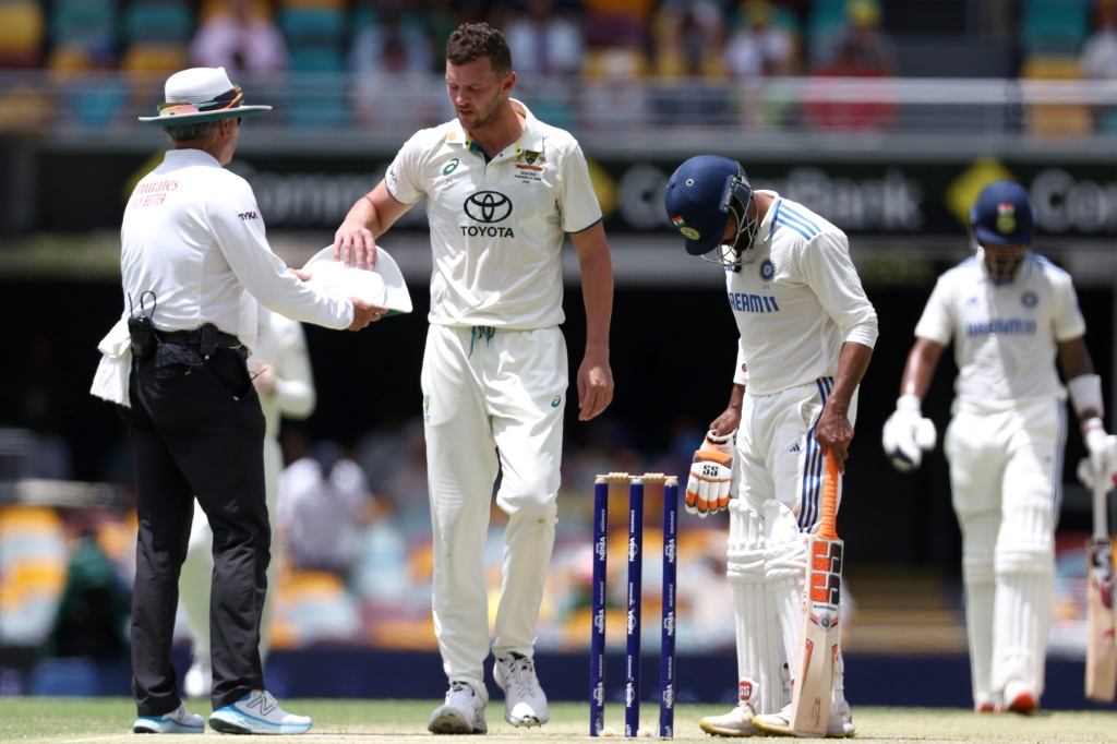 Australia's bowler Josh Hazlewood left the field after just one over on the fourth day is likely to miss the rest of the series, AFP