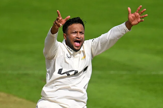 Shakib Al Hasan in Surrey jersey during County Championship, File Photo