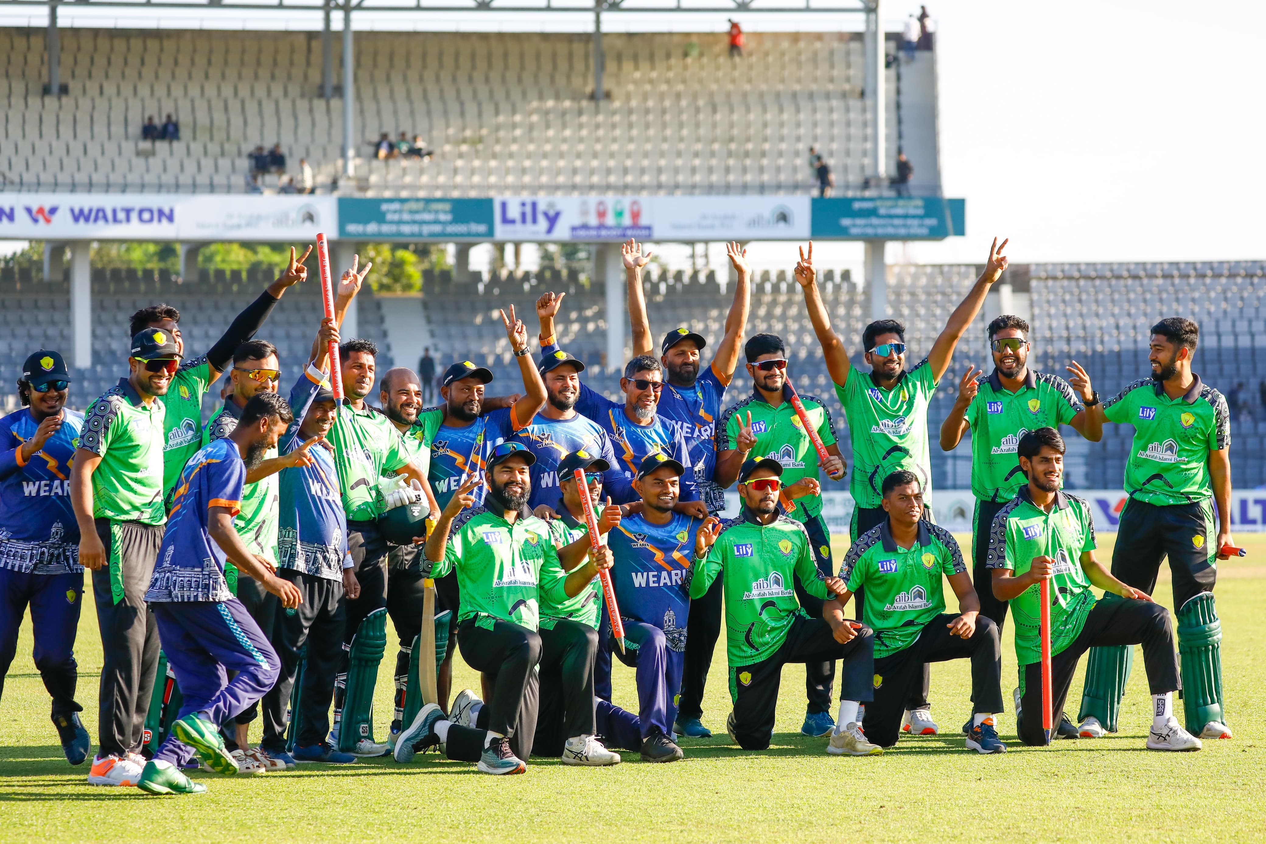 Rangpur celebrate after winning NCLT20 title, Cricfrenzy