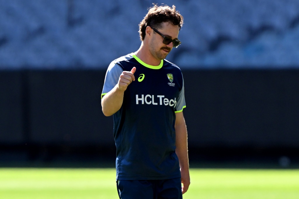 Australian batsman Travis Head during a training session at the Melbourne Cricket Ground on Christmas Day