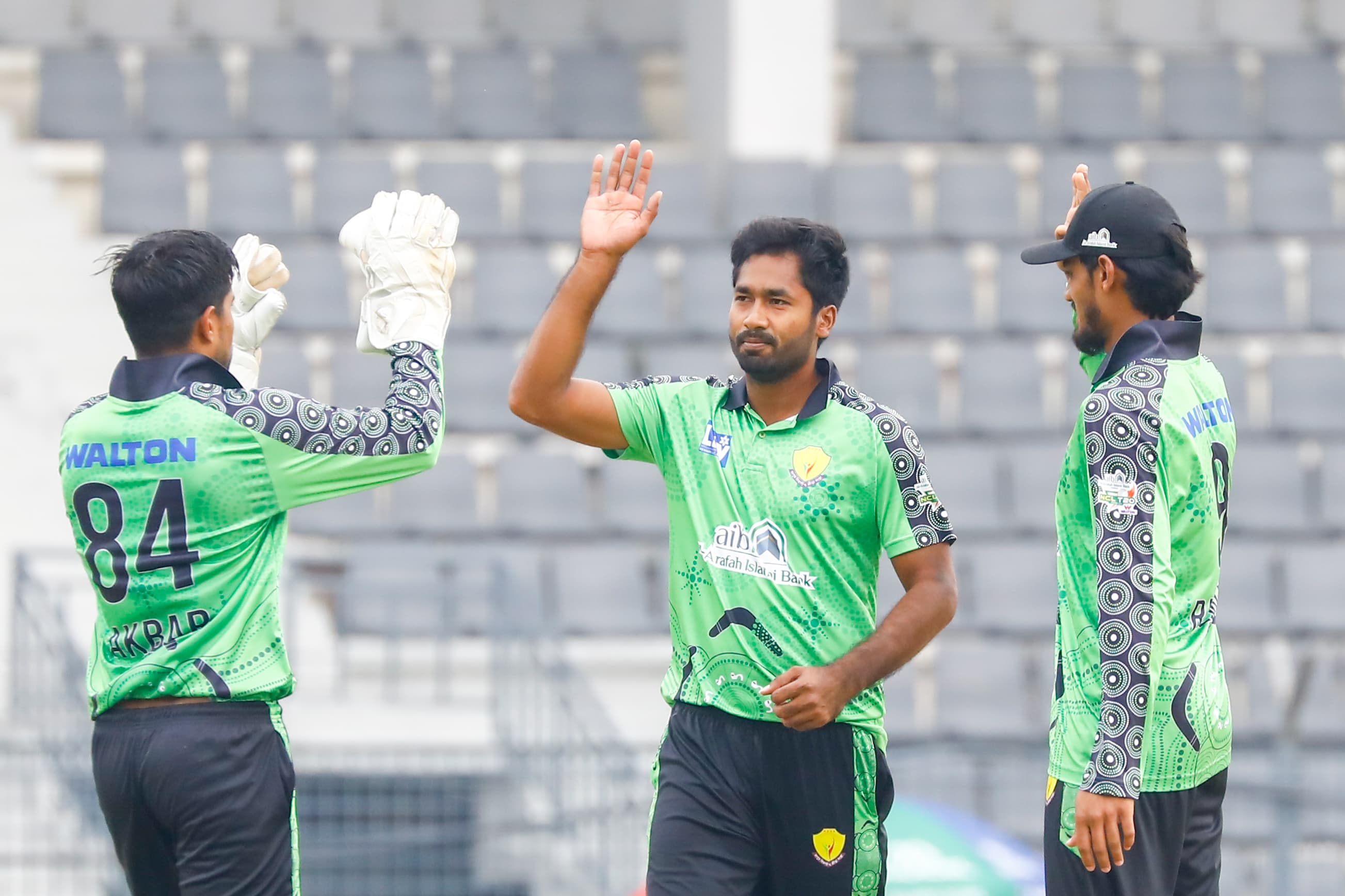 Rabiul Haque celebrate a wicket, Cricfrenzy