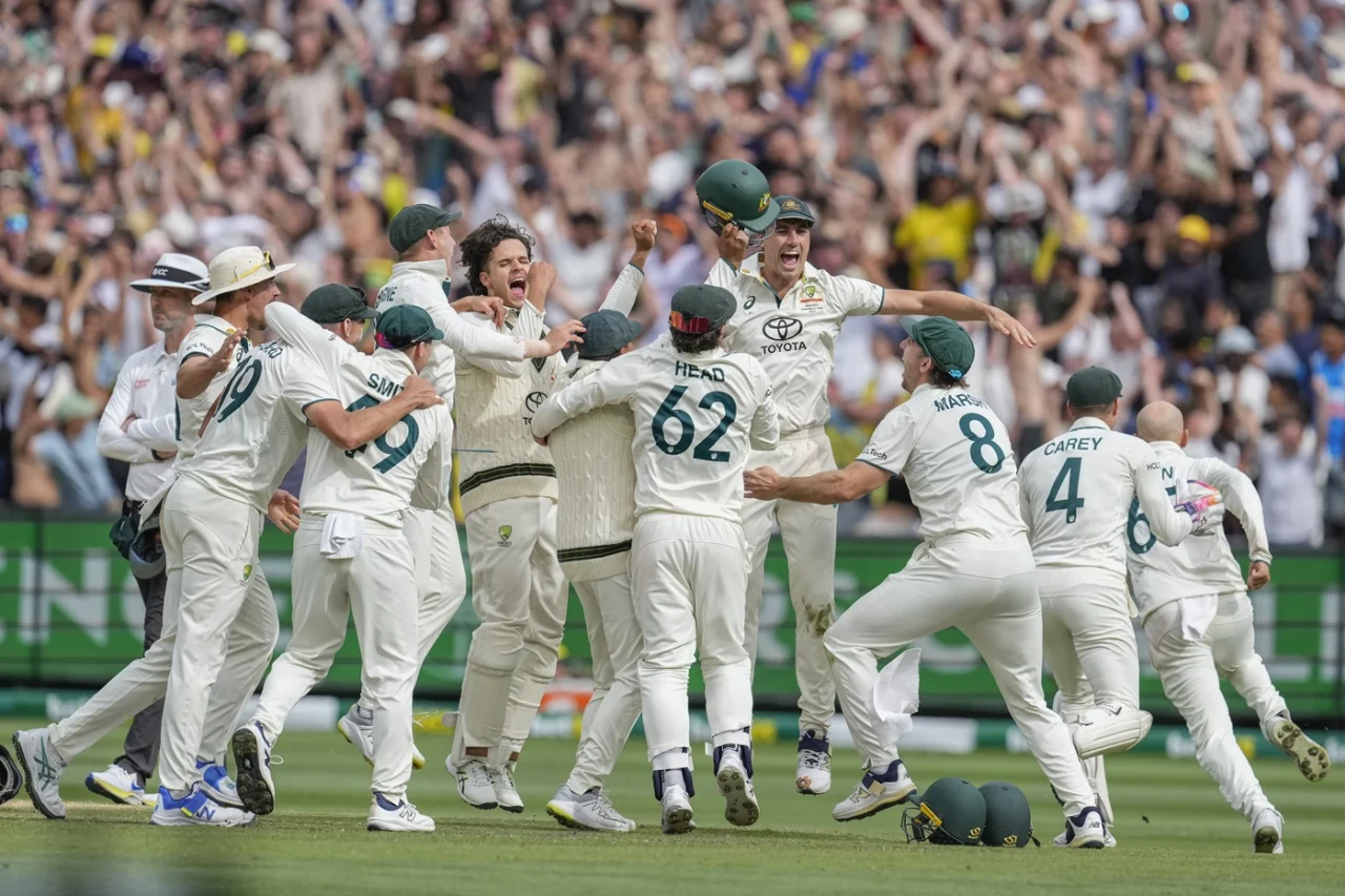 Australia celebrate the MCG win