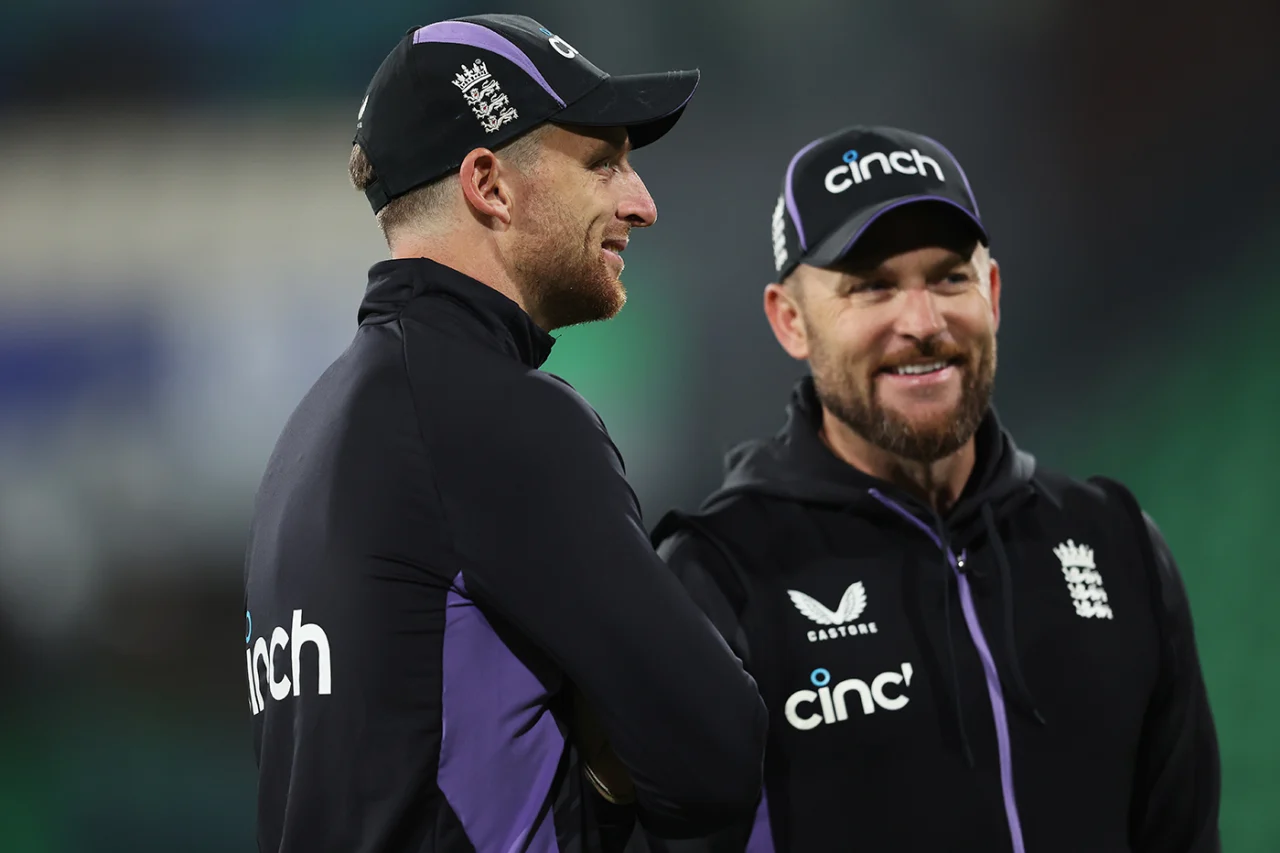 Jos Buttler and Brendon McCullum are all smiles at training, ICC