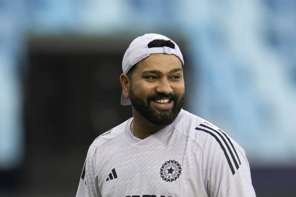 India captain Rohit Sharma all smiles on the eve of their Champions Trophy opener against Bangladesh, AFP