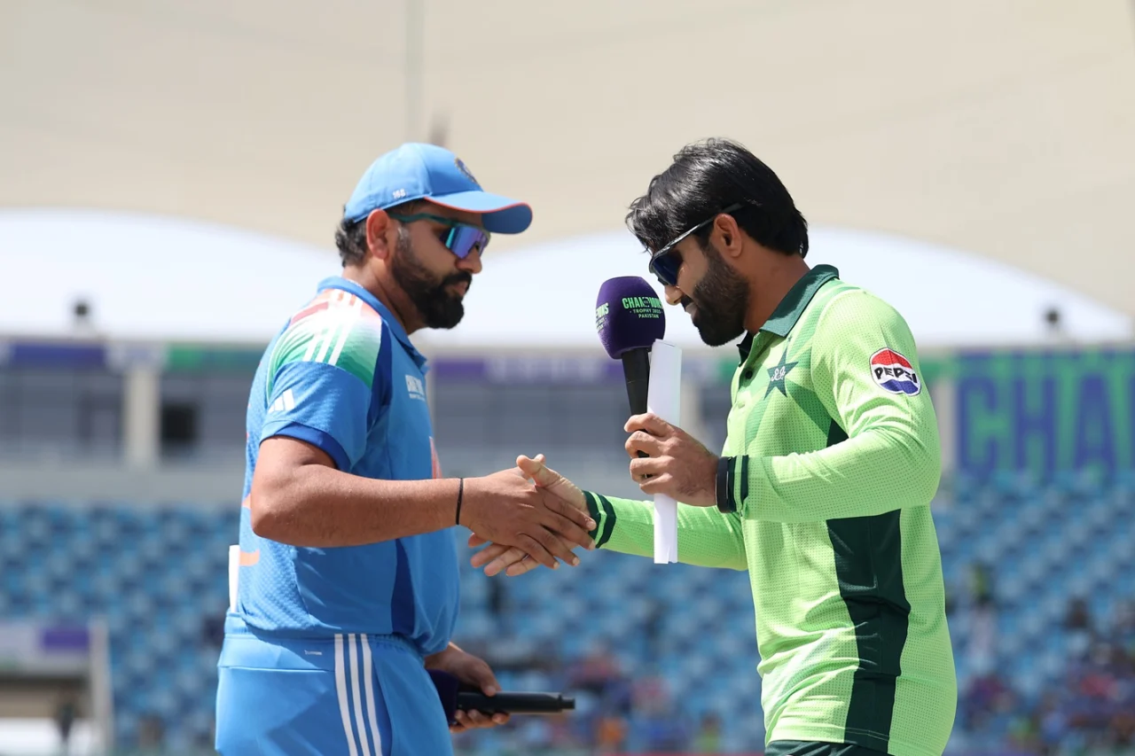 Rohit Sharma and Mohammad Rizwan at the toss, ICC