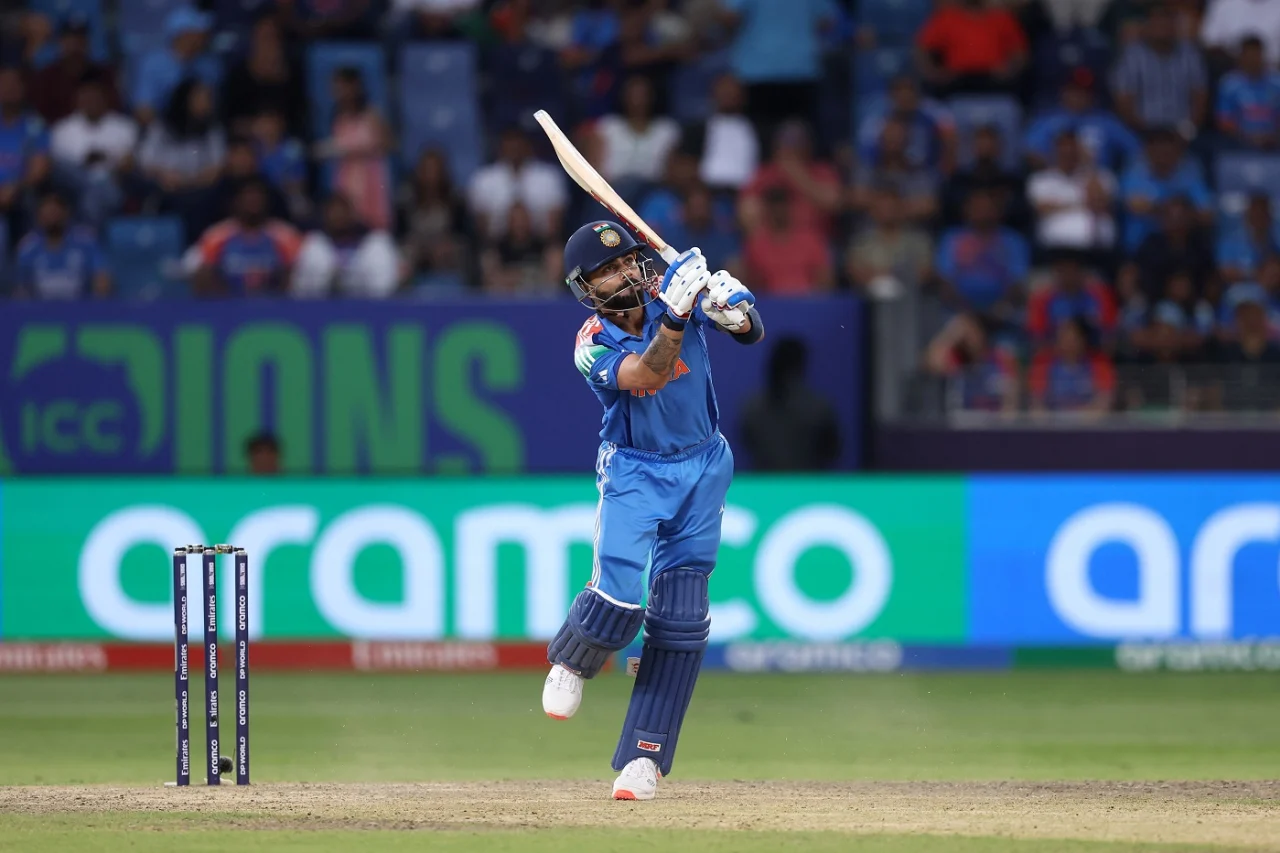 Virat Kohli goes aerial, ICC