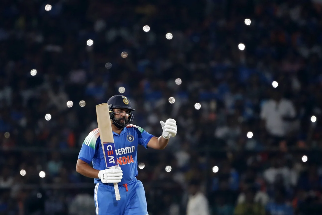 Rohit Sharma in lights