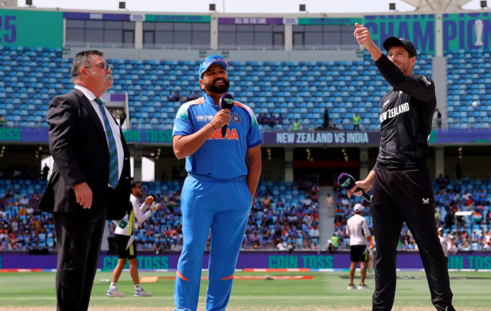 Two team captains during toss, ICC