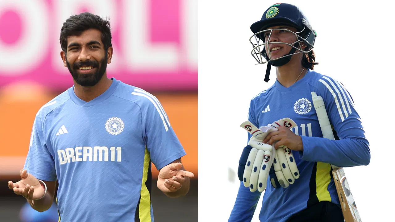Jasprit Bumrah and Smriti Mandhana