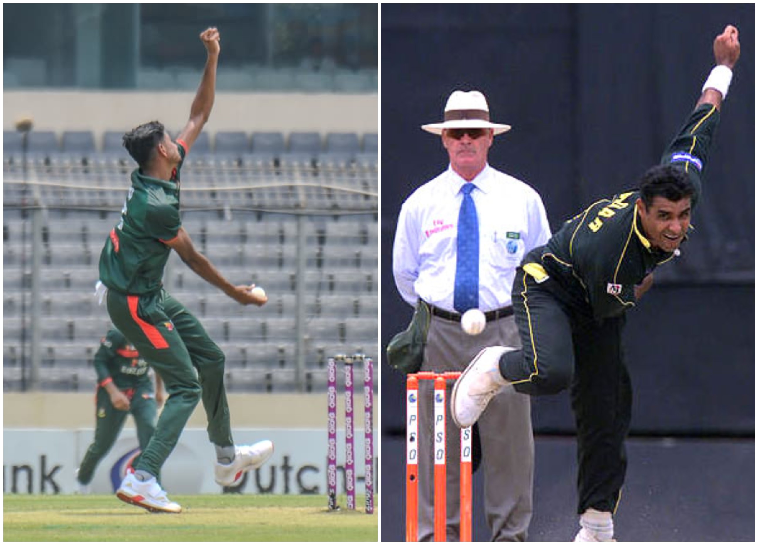 Nahid Rana [L], Waqar Younis