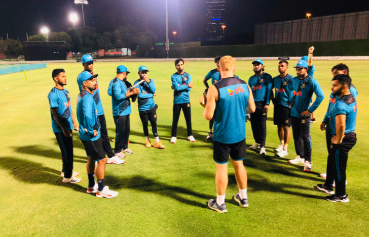 Bangladesh team during training in UAE