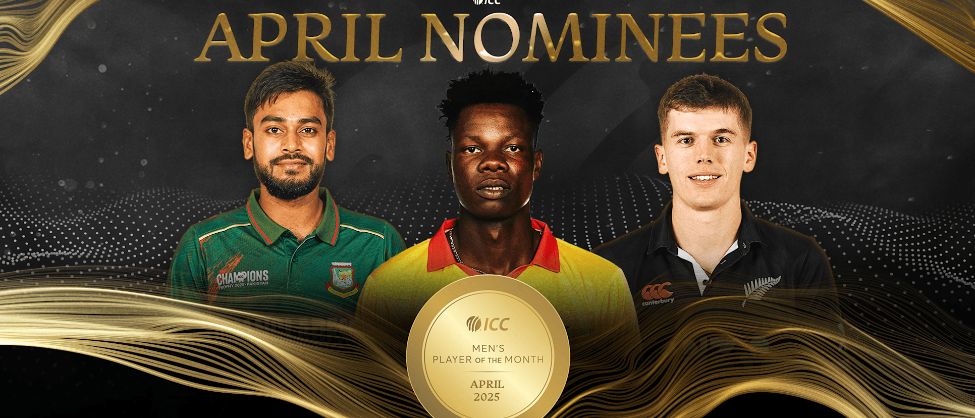 ICC Men’s Player of the Month for April 2025