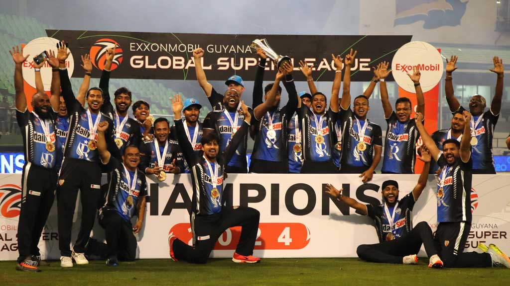 Rangpur Riders team celebrate with GSL first title