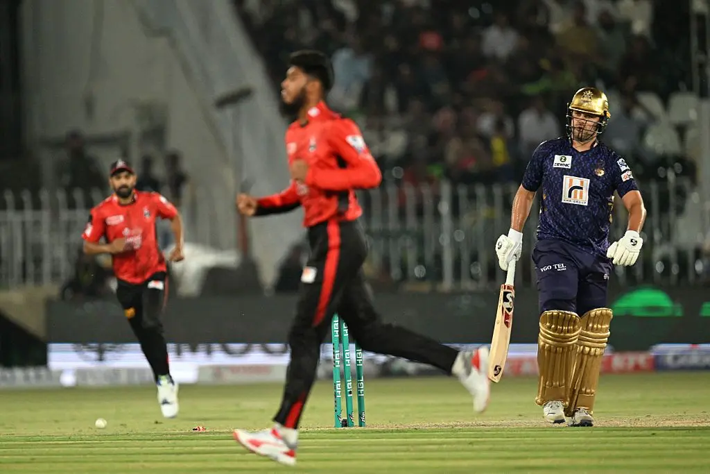 Rishad Hossain during a PSL match