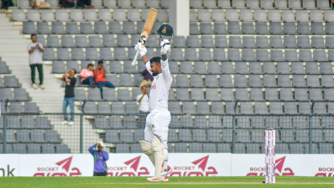 Litton Das century rescues Bangladesh on opening day in Sylhet