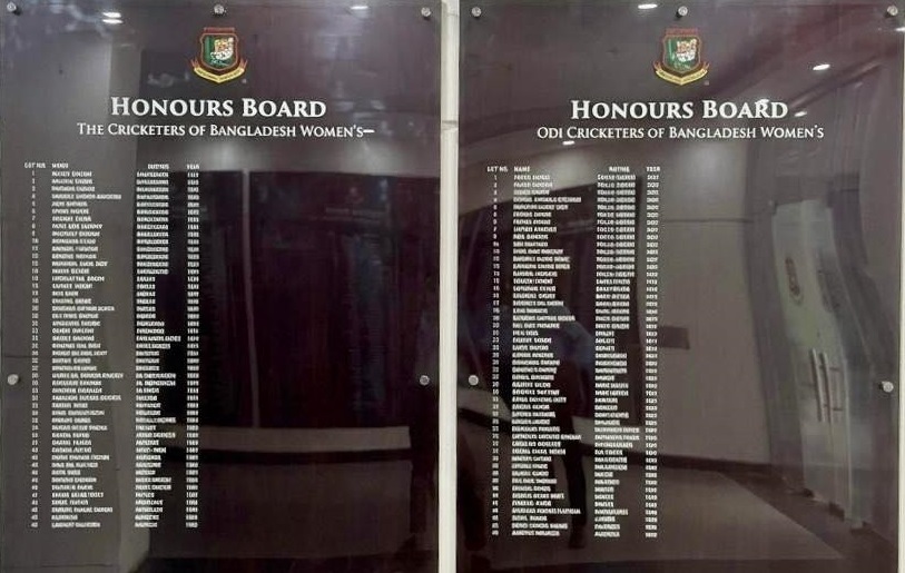 BCB adds women cricketers to Mirpur honours board