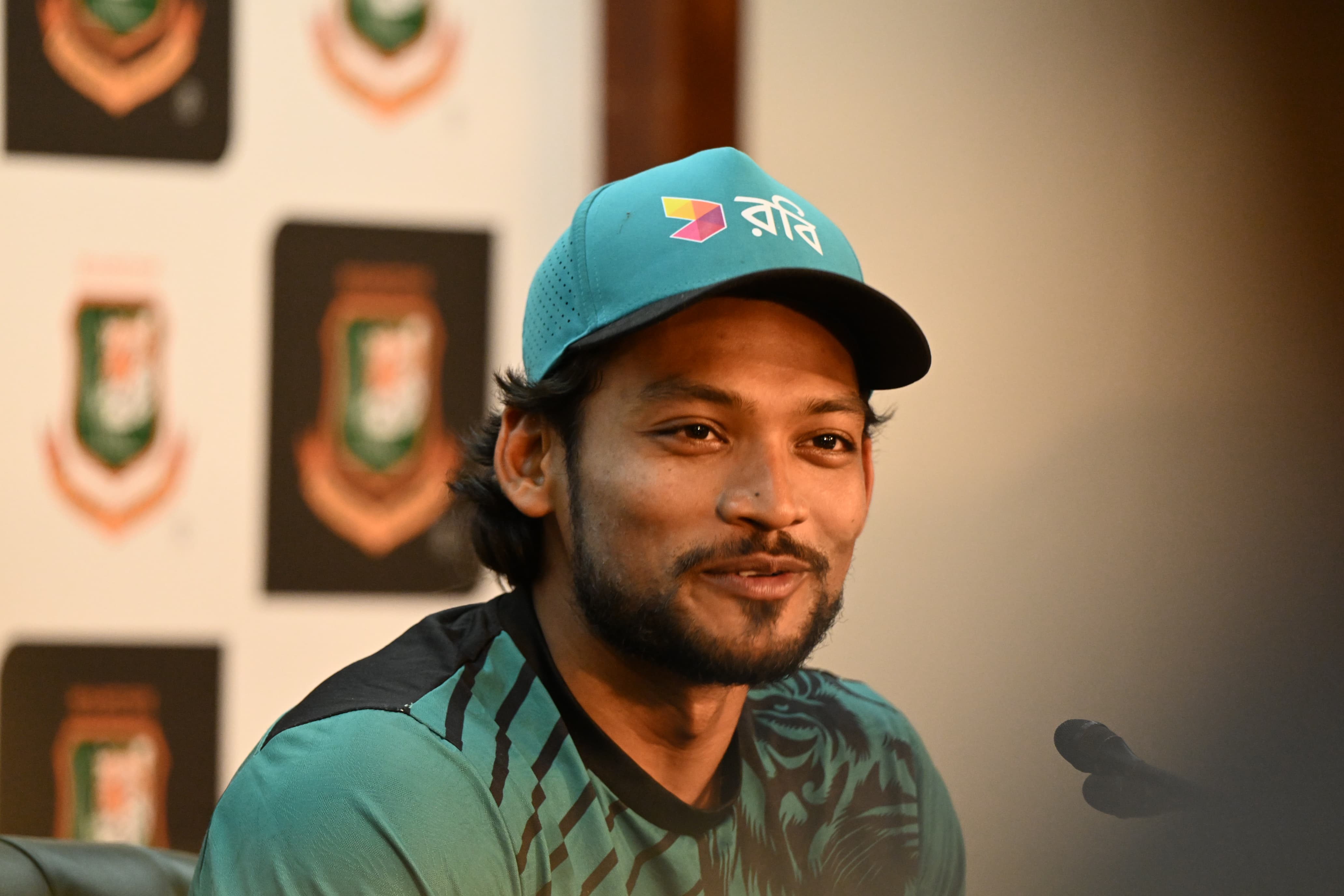 Najmul Hossain Shanto during today's press meet, Cricfrenzy
