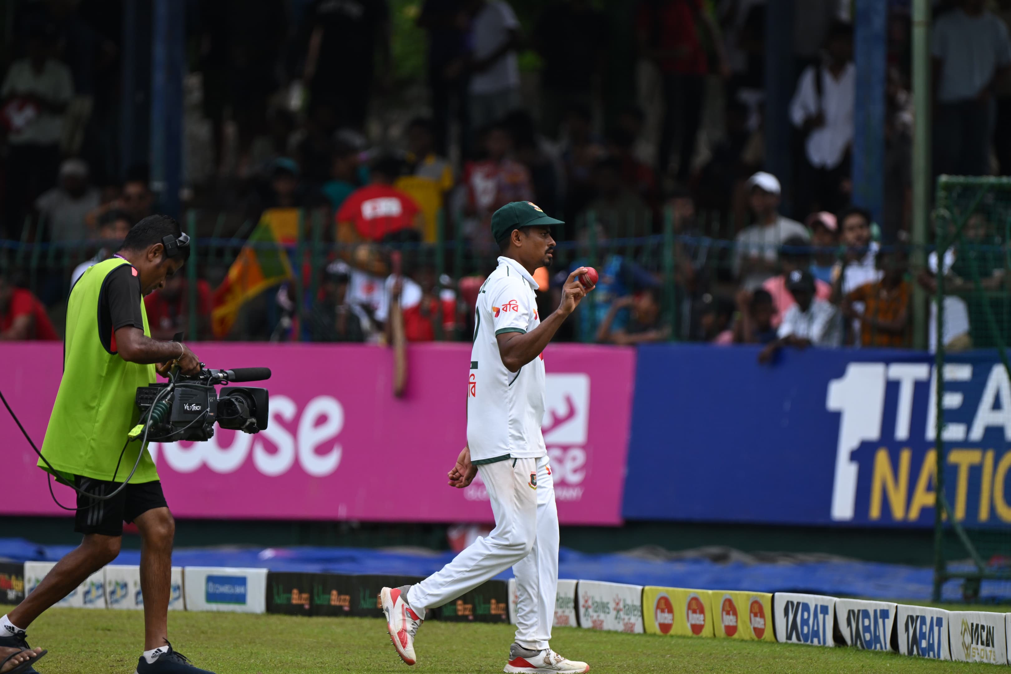 Taijul Islam takes his 17th five-wicket haul in Test cricket.