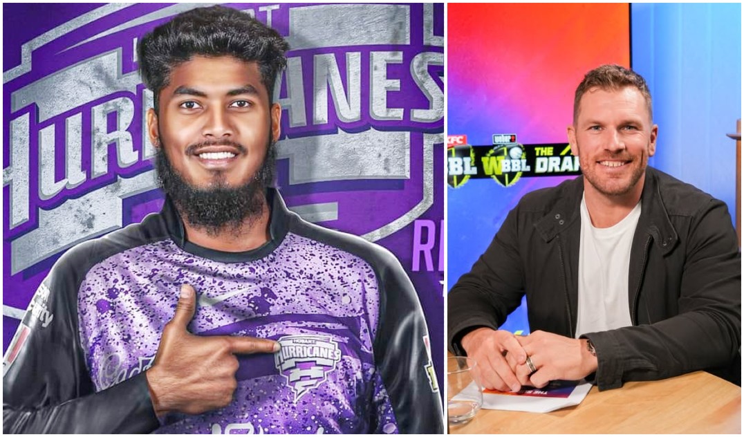Rishad Hossain [L] and Aaron Finch