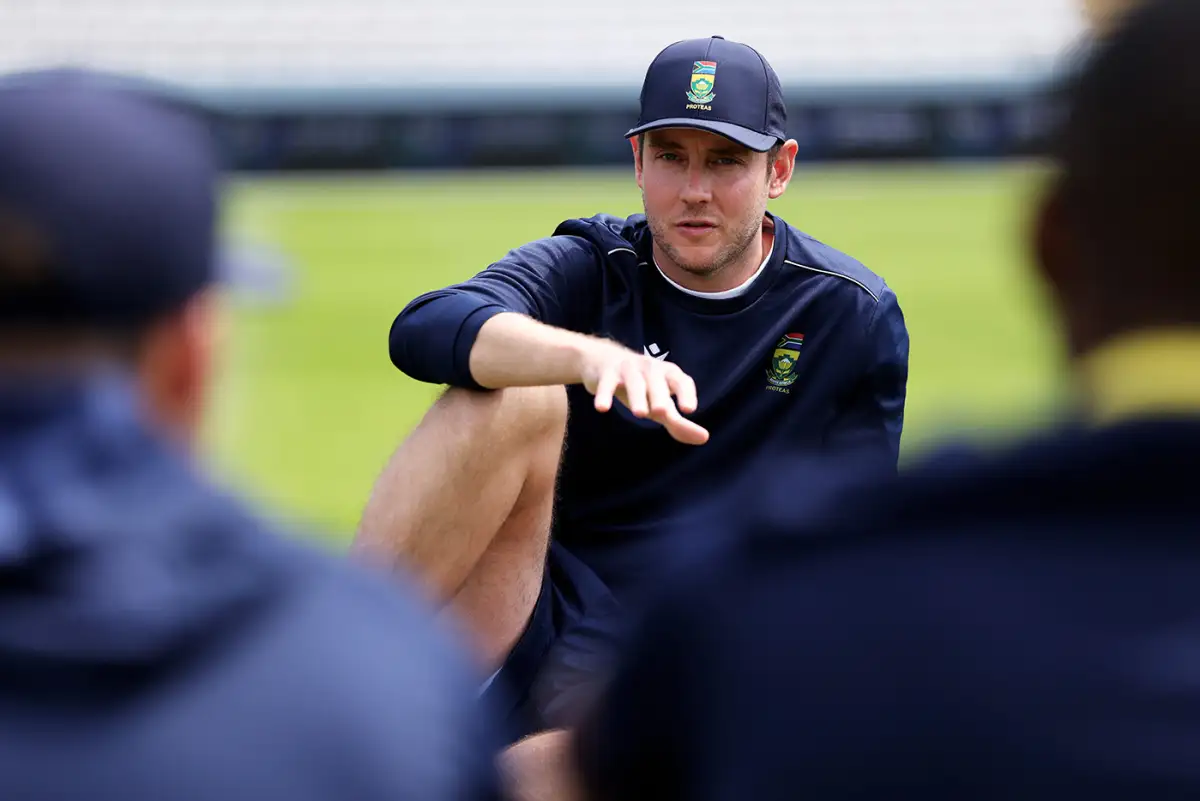 Stuart Broad in South Africa camp