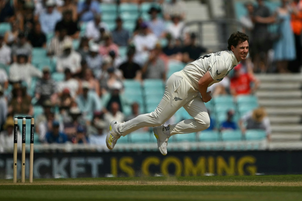 New Zealand paceman Matt Henry in action during the second Test against England at the Oval