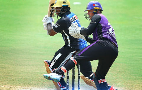 Kyle Mayers hits a fifty