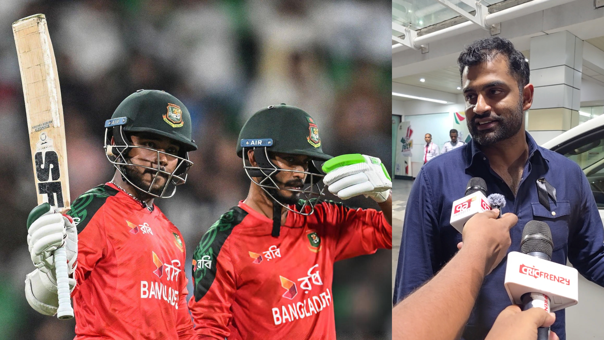 পারভেজ হোসেন ইমন, তানজিদ হাসান তামিম ও তামিম ইকবাল