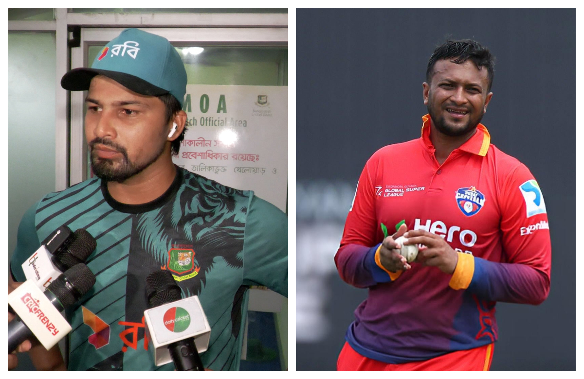 নুরুল হাসান সোহান (বামে) ও সাকিব আল হাসান (ডানে), ফাইল ফটো