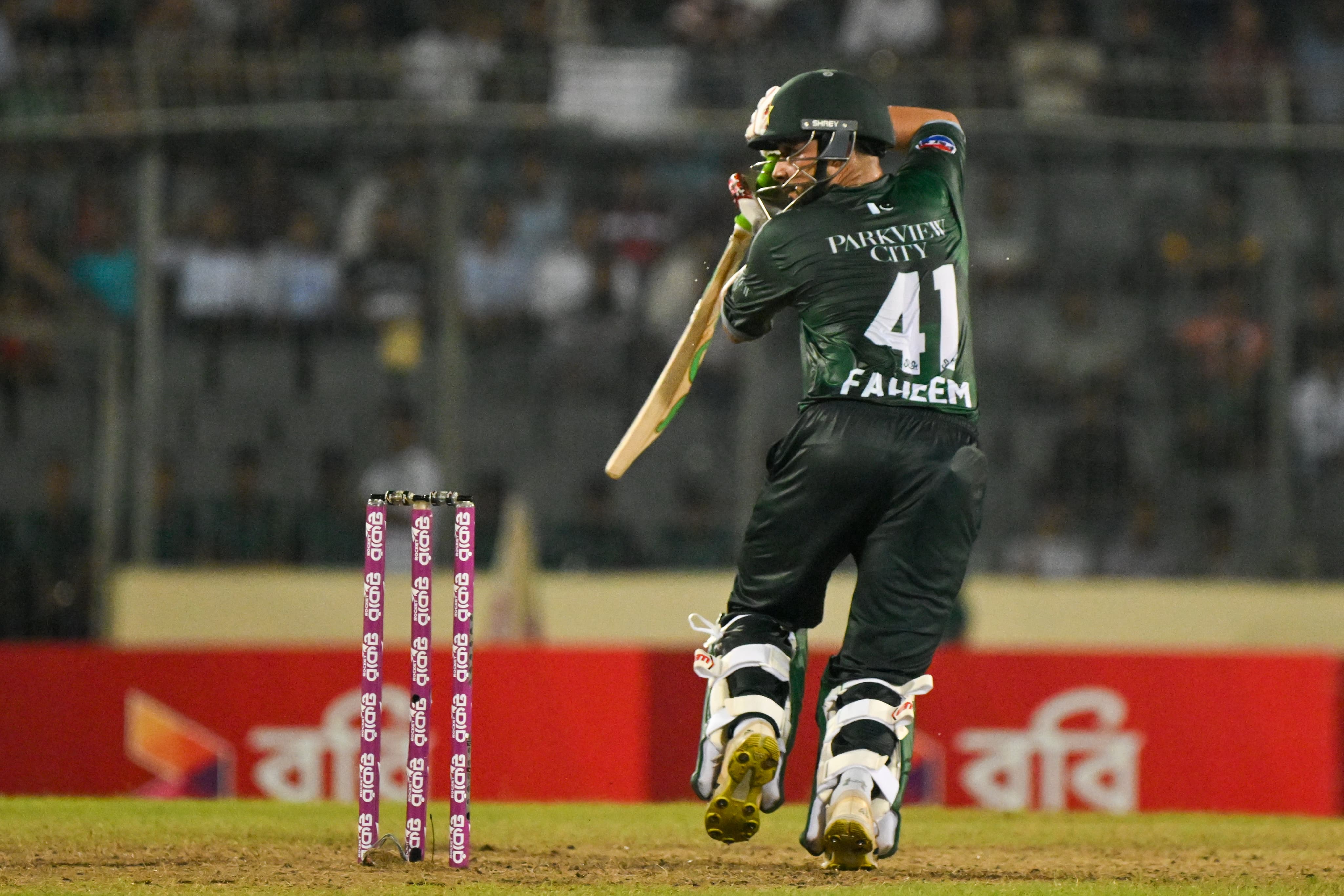 Faheem Ashraf in action, Cricfrenzy