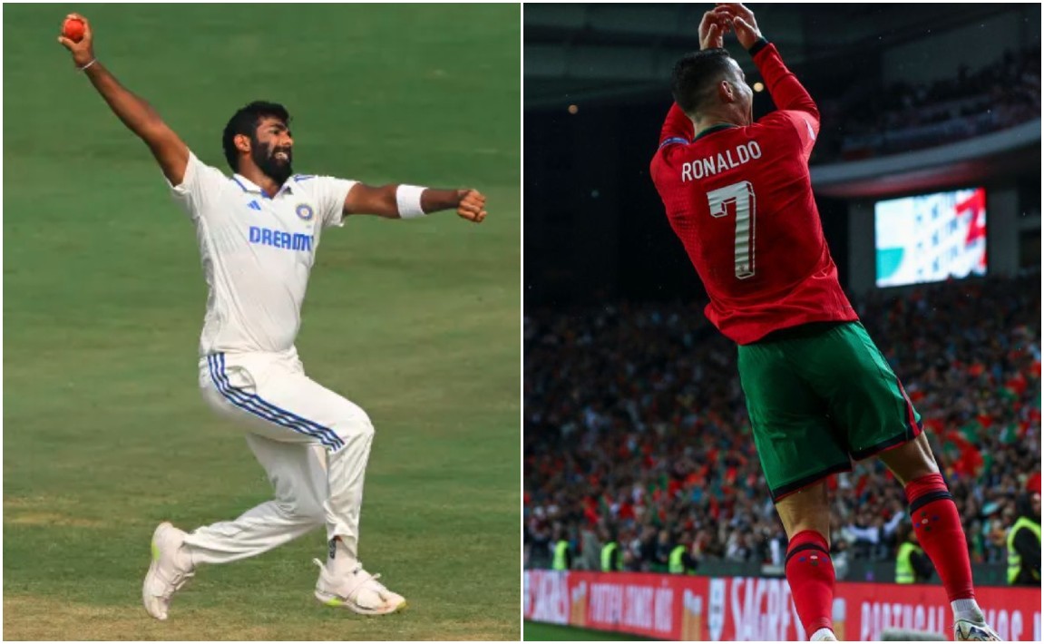 Jasprit Bumrah [L] and Cristiano Ronaldo