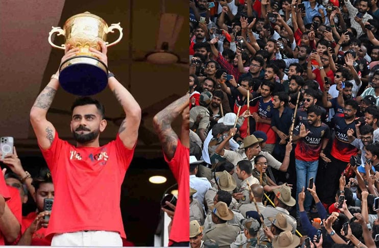 Eleven fans were crushed to death and more than 50 wounded in a stampede near the M. Chinnaswamy Stadium after hundreds of thousands packed the streets in the southern city of Bengaluru
