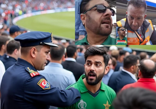এআই প্রযুক্তিতে প্রাপ্ত ছবি, ডান পাশের কোনায় সেই দর্শক এবং নিরাপত্তাকর্মী , ফাইল ফটো