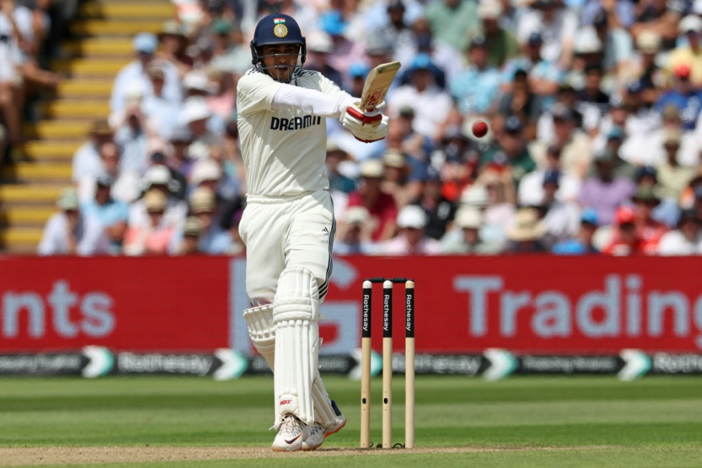 India captain Shubman Gill hooks Josh Tongue to bring up his 200 in the second Test against England at Edgbaston