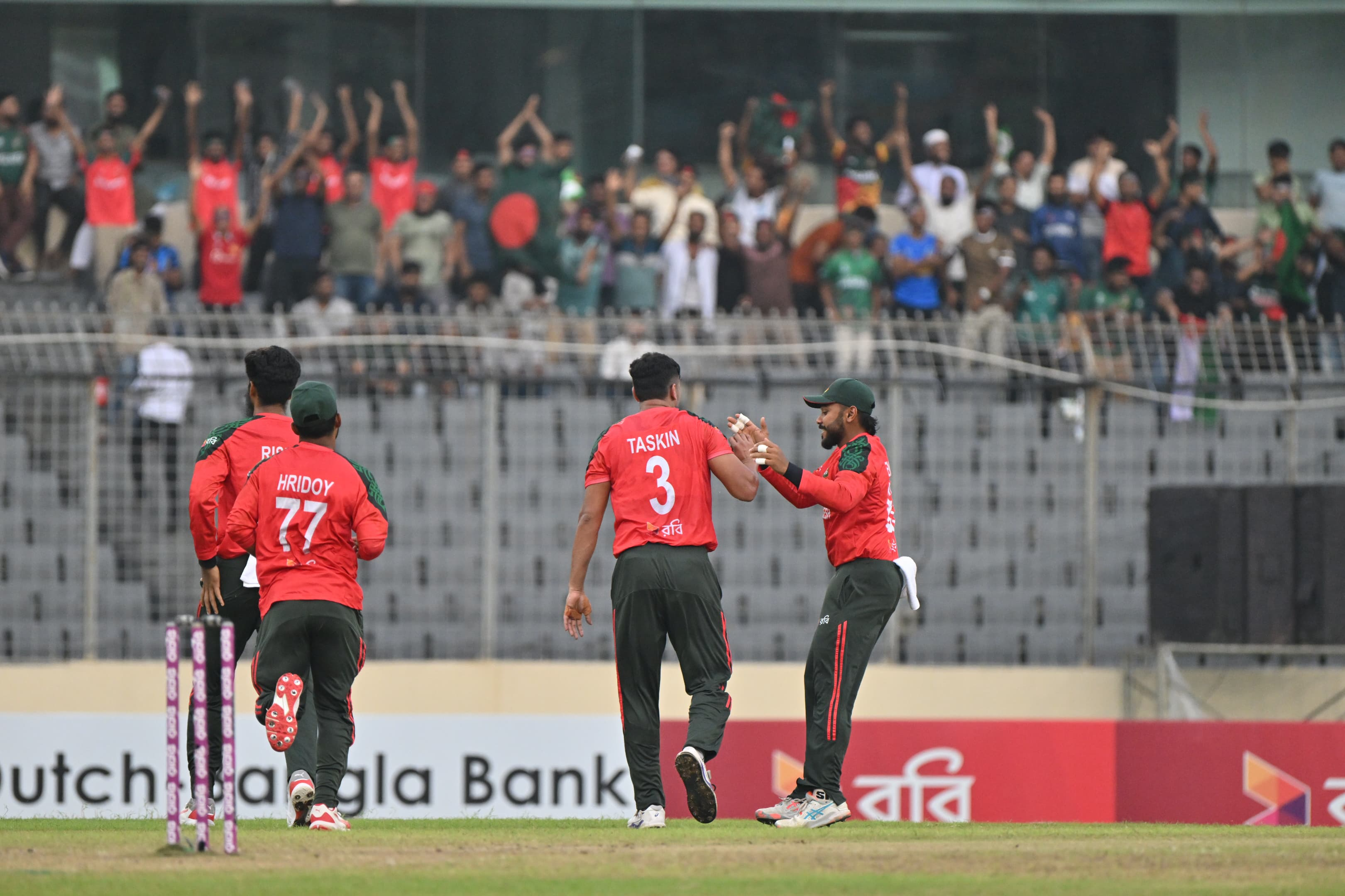 Taskin Ahmed takes Saim Ayub's wicket, Cricfrenzy