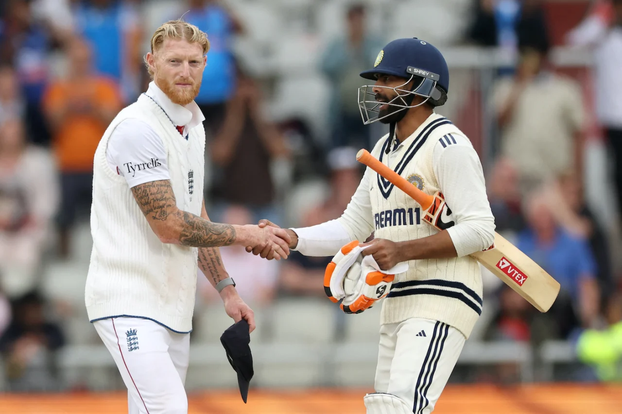 Ben Stokes and Ravindra Jadeja finally shake hands